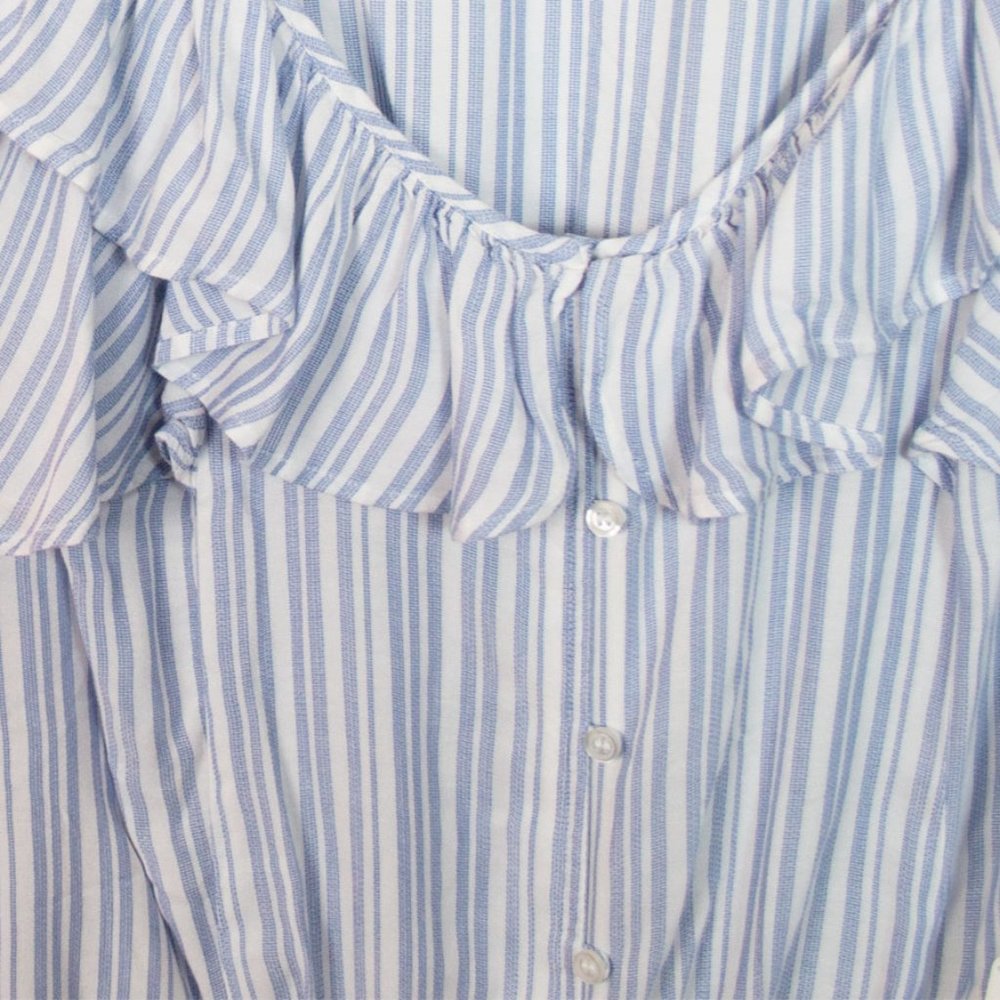 Free People Ivory The Rosemary Ruffle Trim Top - Picture 8 of 13